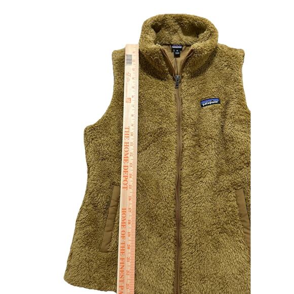 Patagonia Women's Los Gatos Fuzzy Sherpa Fleece Vest Jacket Size Medium Brown - Picture 2 of 9